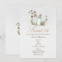 Storybook Gold White Pumpkin Fairy Tale Sweet 16