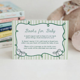 Storybook Green Books for Baby Cards  Begleitkarte