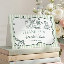 Storybook Green Thank You Card Dankeskarte