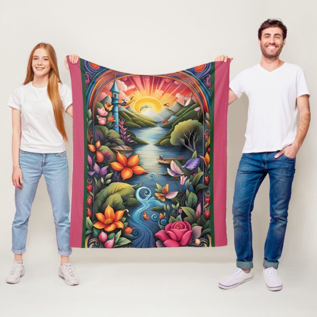 Storybook Landscape 1 Fleecedecke (Beispiel)