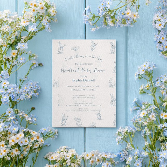 Storybook Little Bunny Peter Baby Shower Einladung (Von Creator hochgeladen)
