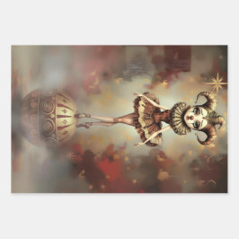 Storybook Melancholic Clown  Geschenkpapier Set