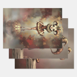 Storybook Melancholic Clown  Geschenkpapier Set
