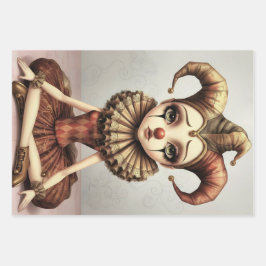 Storybook Melancholic Clown  Geschenkpapier Set