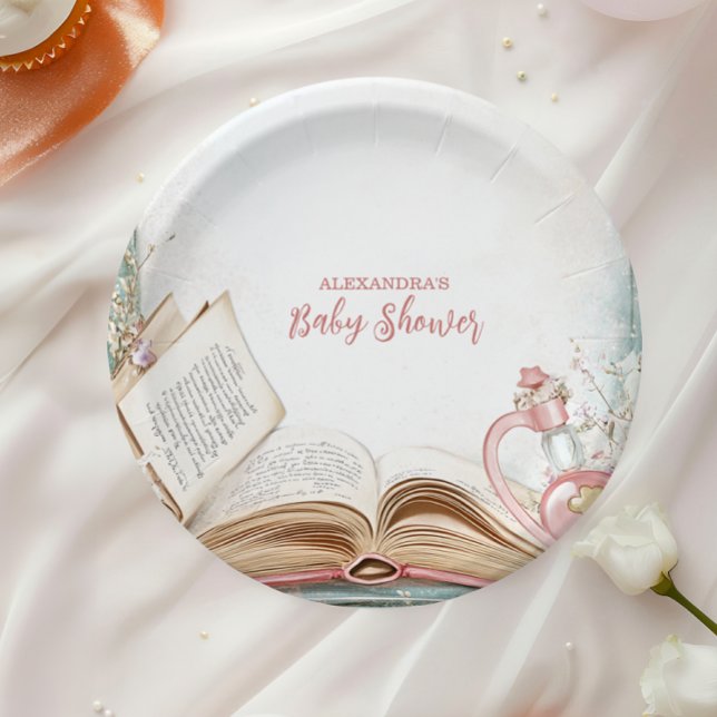 Storybook Neues Kapitel Baby-Dusche Pappteller (Von Creator hochgeladen)