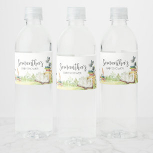 Storybook Neues Kapitel Baby Shower Wasserflaschenetikett