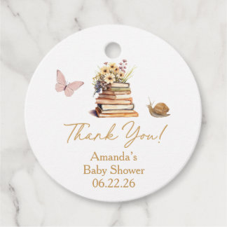 Storybook New Chapter Baby Shower Wildflower Geschenkanhänger