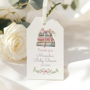 Storybook New Chapter Pink Wildblume Danke Geschenkanhänger