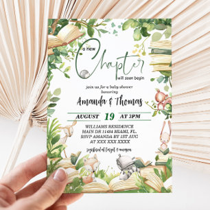 Storybook New Chapter Woodland Baby Showroom Einladung