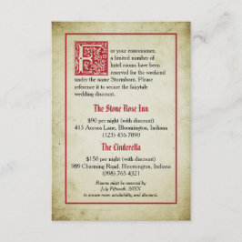 Storybook Page | Märchenhafte Hochzeitsunterkünfte Begleitkarte