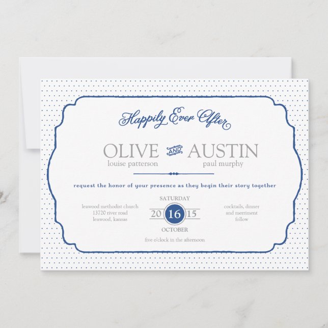 Storybook Romance Wedding Einladung (Vorderseite)