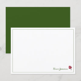 Storybook Rot und Grün Pilz Flat Note Card Einladung