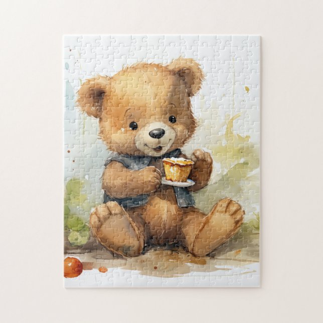 Storybook Style Teddy Bear Jigsaw Gift Puzzle (Vertikal)