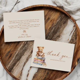 Storybook Teddy Bear Baby Dusche Danke Karte