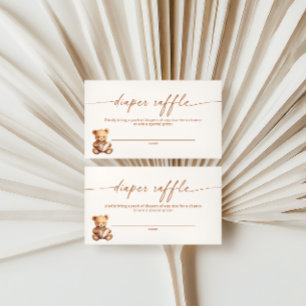 Storybook Teddy Bear Diaper Raffekarte Begleitkarte