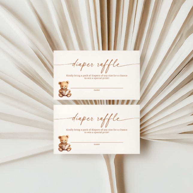 Storybook Teddy Bear Diaper Raffekarte Begleitkarte (Von Creator hochgeladen)