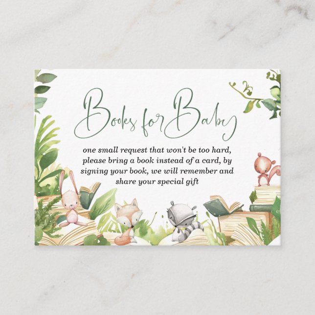 Storybook Themed Baby Showbücher für Baby Begleitkarte (Vorderseite)