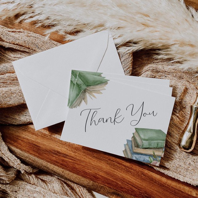 Storybook Themed Neues Kapitel Baby Dusche Dankeskarte (Von Creator hochgeladen)