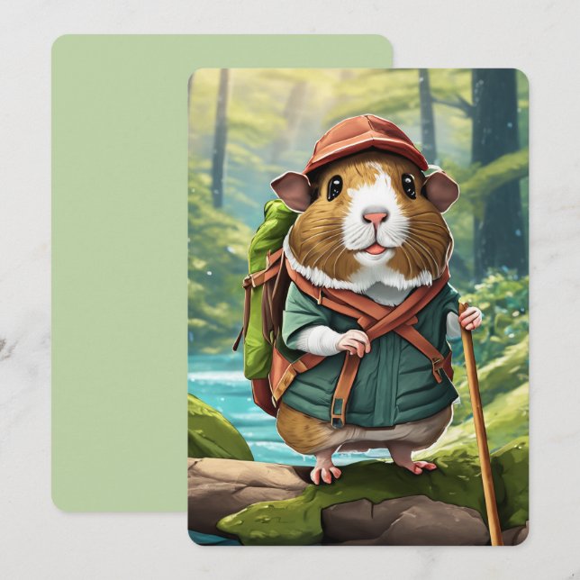 Storybook Wanderer, Guinea Pig Wiker Typ Einladung (Vorne/Hinten)