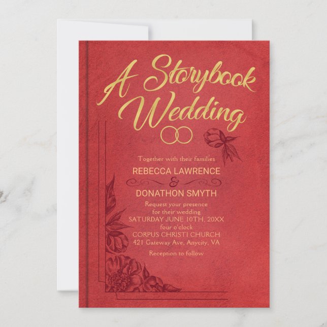 Storybook Wedding Einladung (Vorderseite)