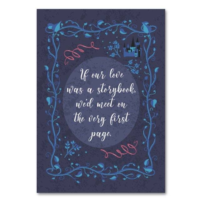 Storybook Wedding - Table Card Tischnummer (Vorderseite)