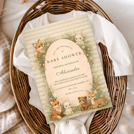 Storybook Woodland Animals Baby Shower Einladung