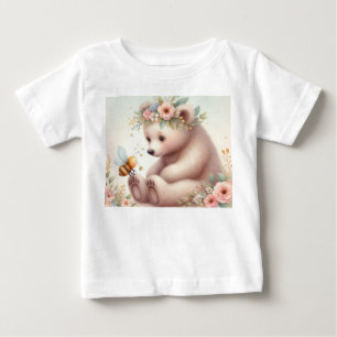 Storybook Woodland Babies Bär und Biene Baby T-shirt