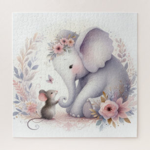 Storybook Woodland Babies Elefanten und Maus Puzzle