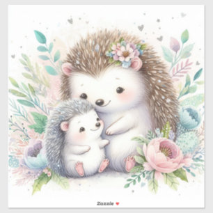 Storybook Woodland Babies Igel Liebe Aufkleber
