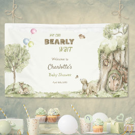 Storybook Woodland Bearly Wait Welcome Banner