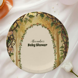 Storybook Woodland Forest Baby Dusche Pappteller