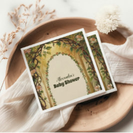 Storybook Woodland Forest Baby Dusche Serviette