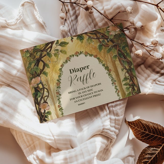 Storybook Woodland Forest Raffle Diapper Begleitkarte (Von Creator hochgeladen)