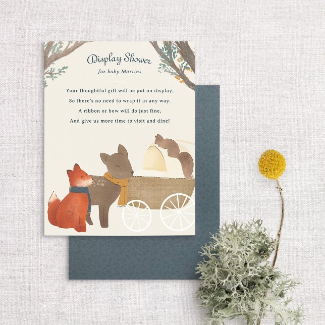 Storybook Woodland Friends Display Showdusche Begleitkarte (Von Creator hochgeladen)