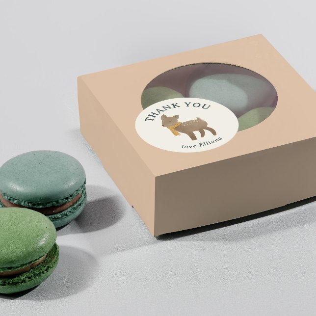 Storybook Woodland Friends Kinderdusche Runder Aufkleber (Von Creator hochgeladen)