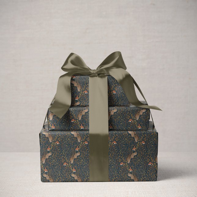 Storybook Woodland Friends Sleepy Eichhörnchenwald Geschenkpapier (Von Creator hochgeladen)