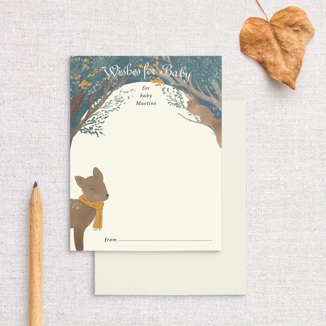 Storybook Woodland Friends Wünsche für Baby Hinweiskarte (Von Creator hochgeladen)
