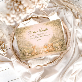 Storybook Woodland Garden Diapper Raffle Begleitkarte