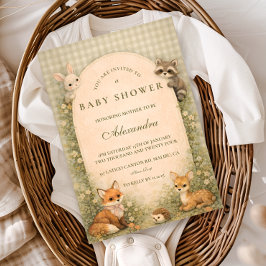 Storybook Woodland Meadow Baby Shower Einladung