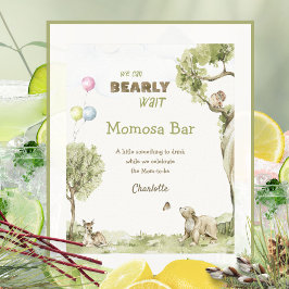 Storybook Woodland Momosa Bar Bearly Wait Poster