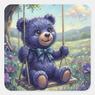StoryBookCharm3 Quadratischer Aufkleber