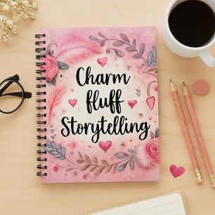 Storyerzähler Pink Charm Fluff Girly Writer Notizblock