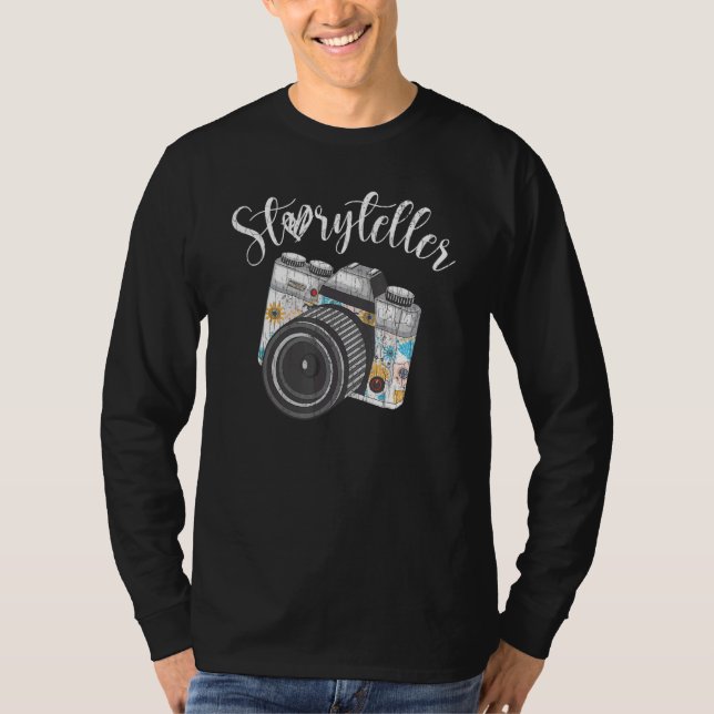 Storyteller Camera Fotograf Grafik T-Shirt (Vorderseite)