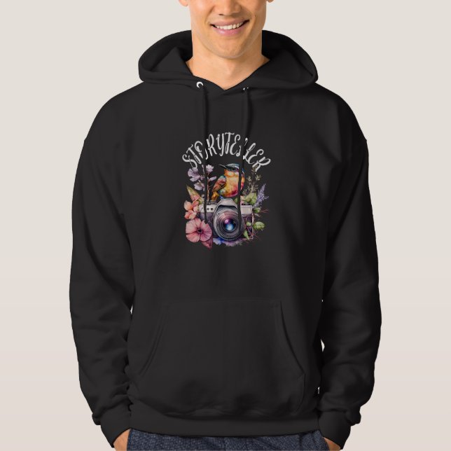 Storyteller Camera Photography Bird Photographer Hoodie (Vorderseite)