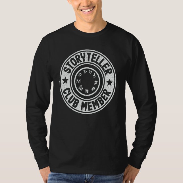 Storyteller Club Member Photographer Camera Photog T-Shirt (Vorderseite)