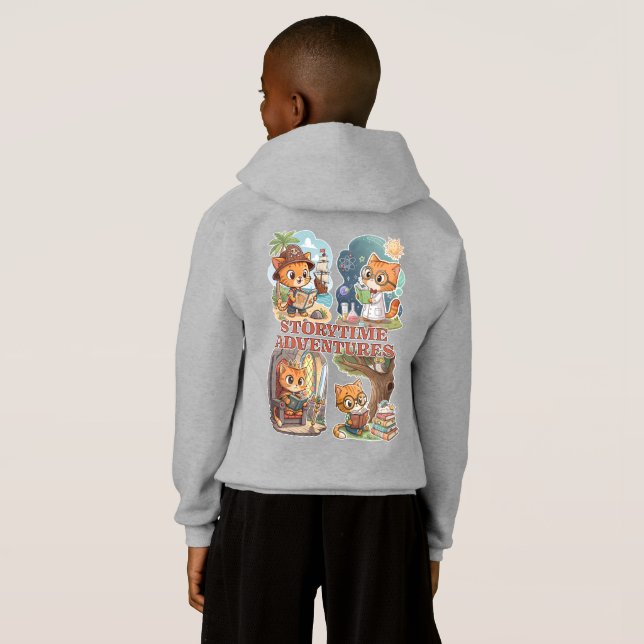 Storytime Adventures – A Journey Through Books Hoodie (Schwarz voll)