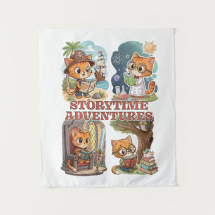 Storytime Adventures – A Journey Through Books Wandteppich