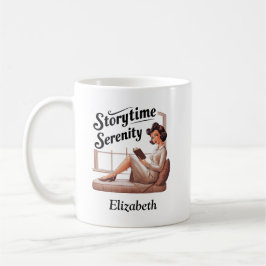 Storytime Serenity Book Lover Quote Kaffeetasse