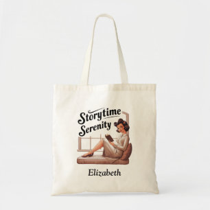 Storytime Serenity Book Lover Quote Tragetasche