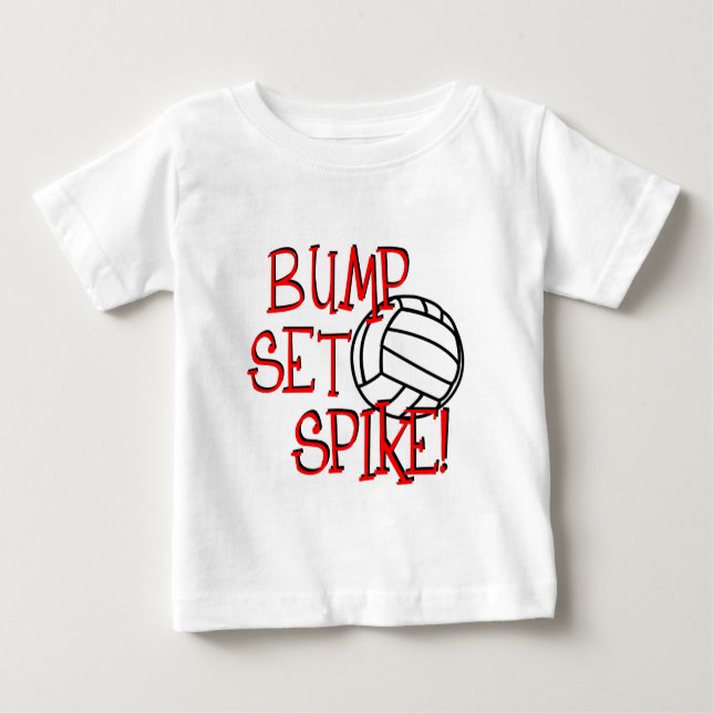 Stoß, Set, Spitze! Volleyball Baby T-shirt (Vorderseite)